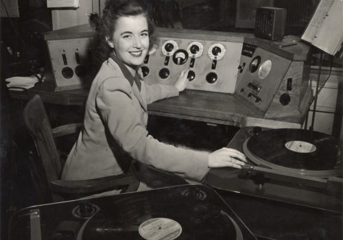 Peg Bolger In The Studios At Radio Hall In The 1940s.