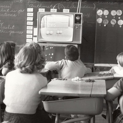 School Children Viewing An Episode Of School Of The Air On WHA TV